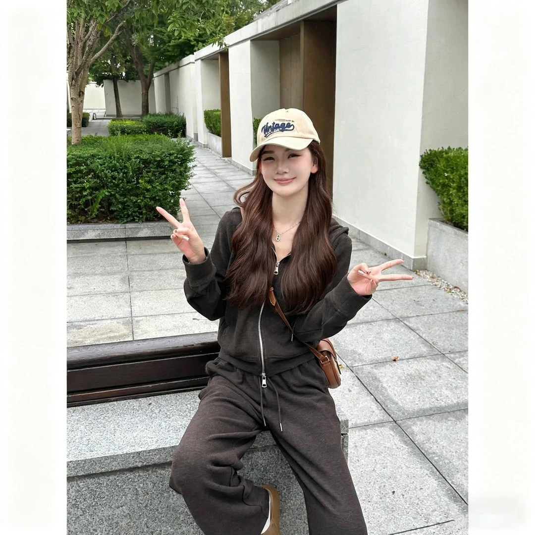 温泉套装~连帽卫衣休闲两件套