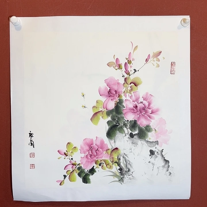 国画听兰老师花鸟