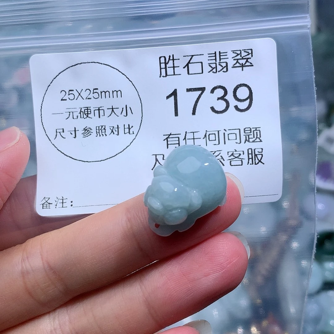 翡翠未镶嵌颈饰1739。