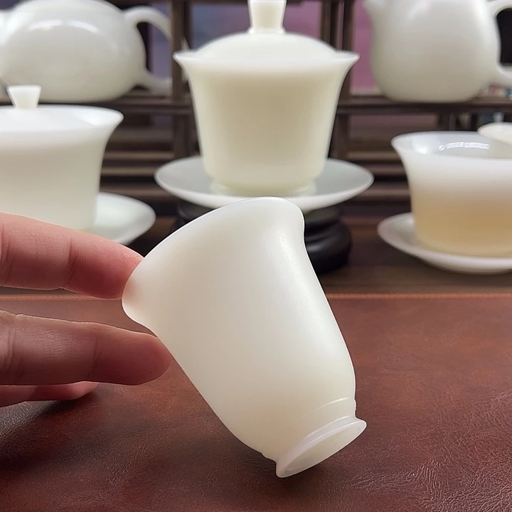 纯手工精修：隐唐窑/璞玉素烧70ml美人杯