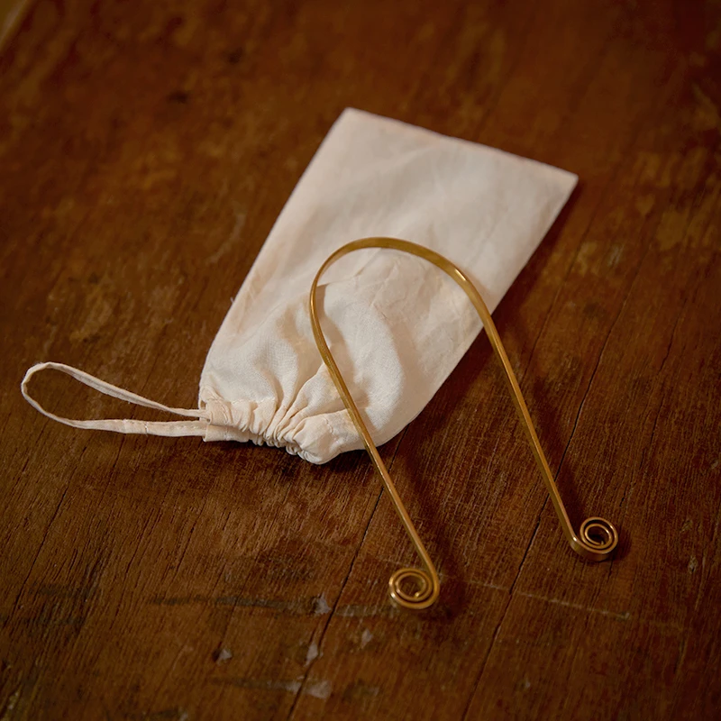 山下的家 刮舌器 传统手工锻造 纯银黄铜刮舌板男女士舌苔刮舌器