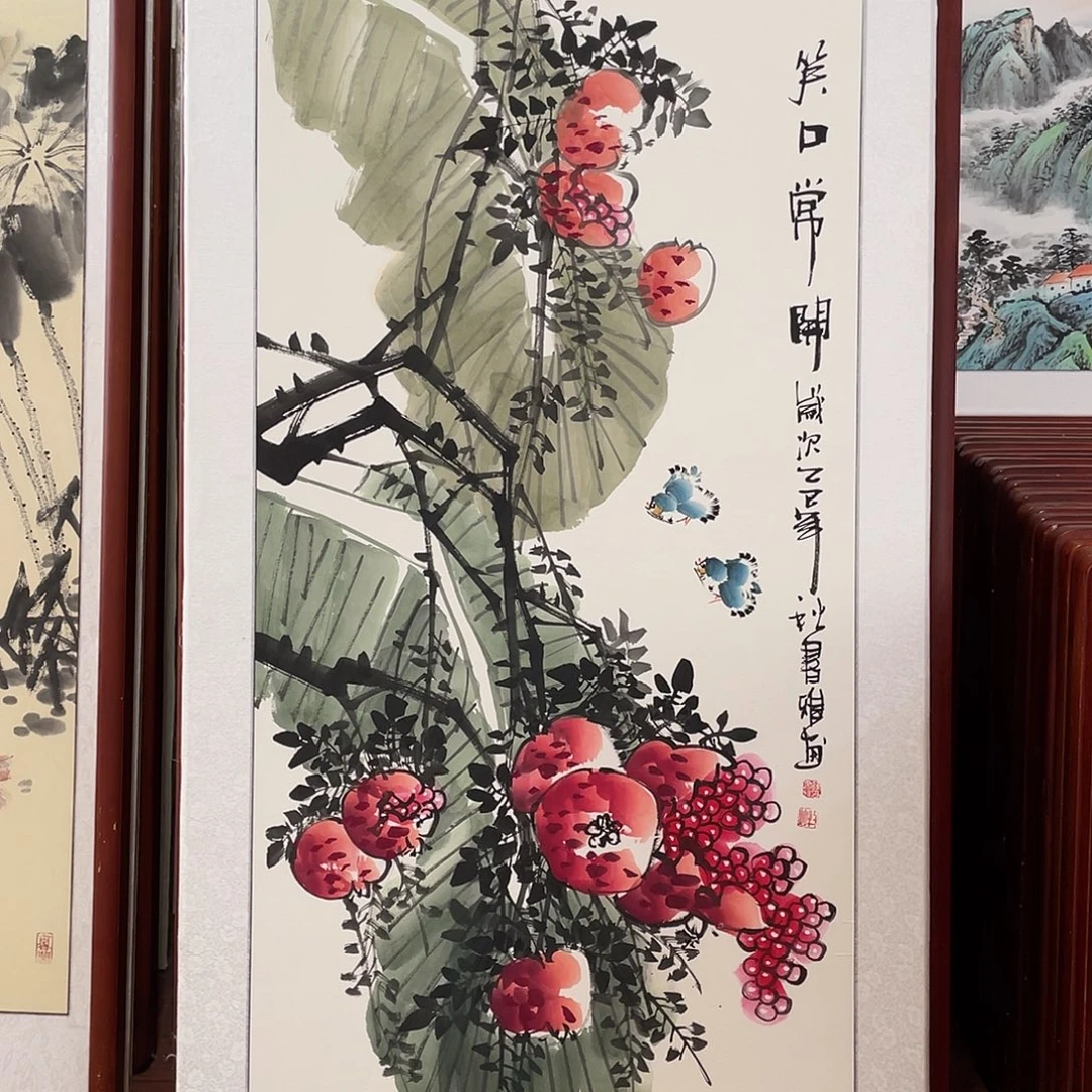 国画带框尺寸63*123厘米