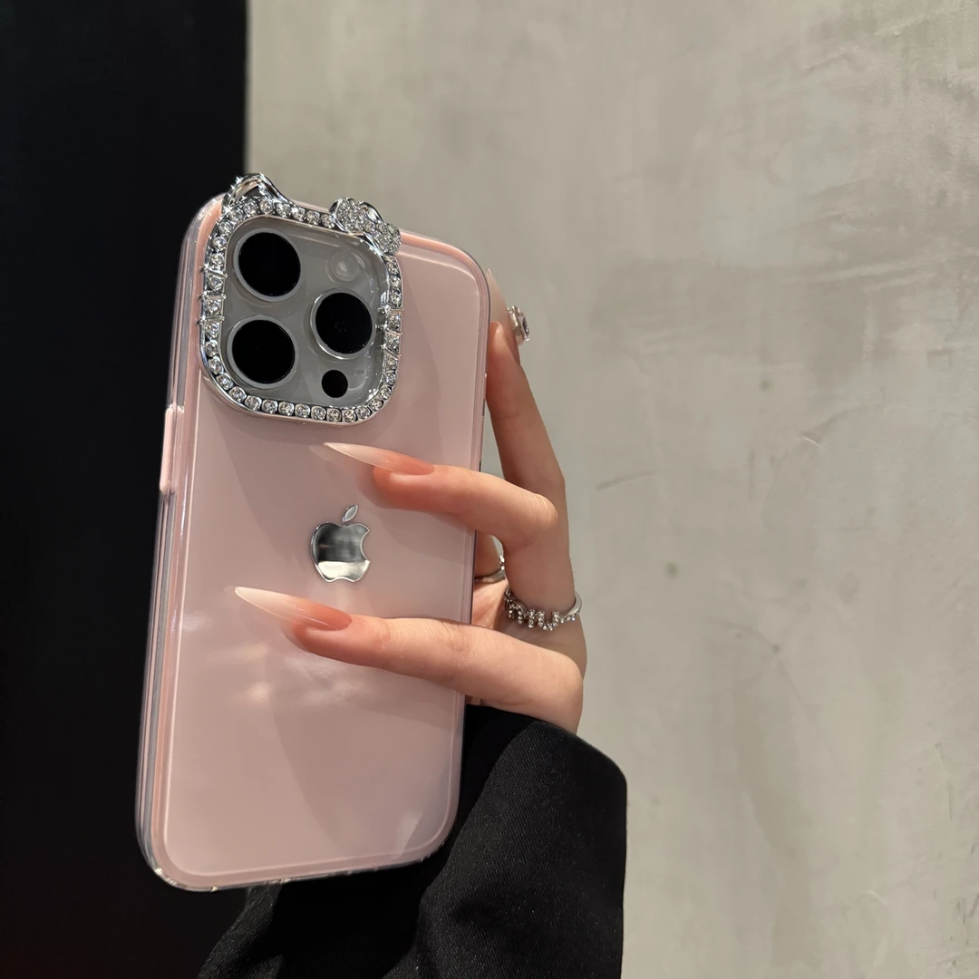 可爱KT猫果冻适用苹果16promax手机壳时尚iPhone15创意14个性13女