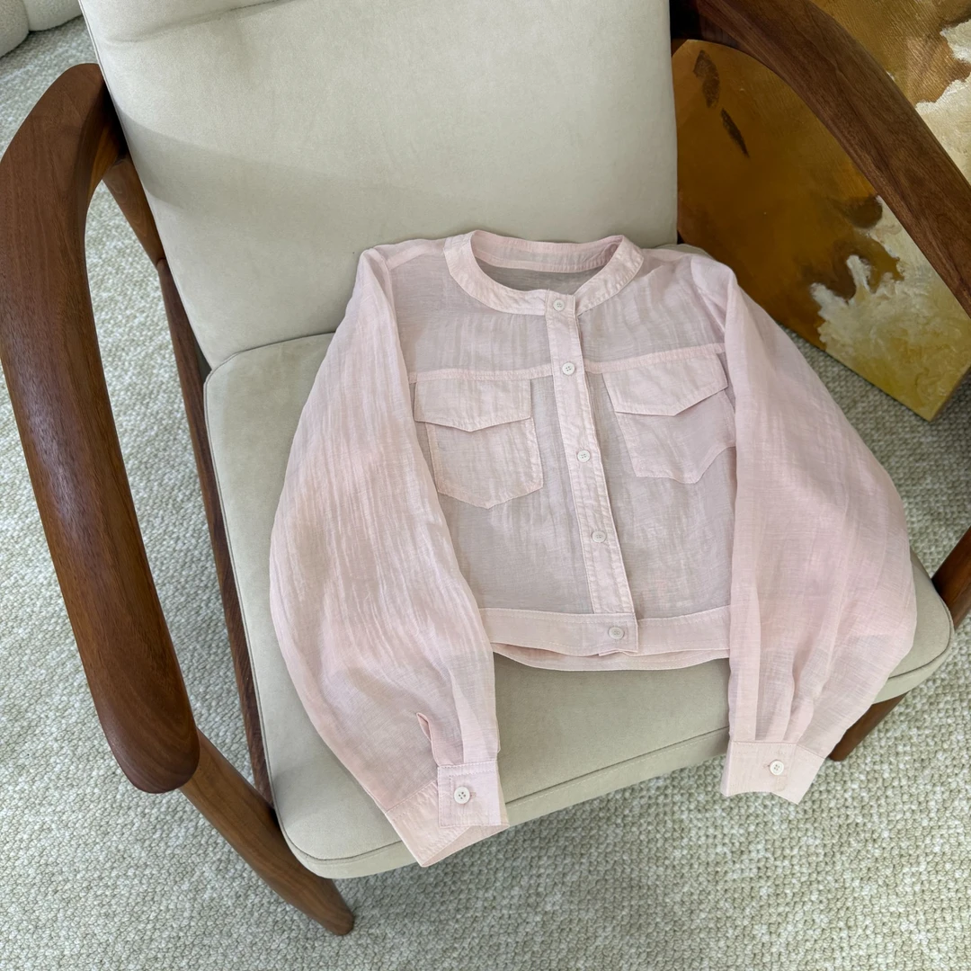 【焓梦专属】纯色短款单排扣女长袖防晒短夏季时尚百搭洋气休闲