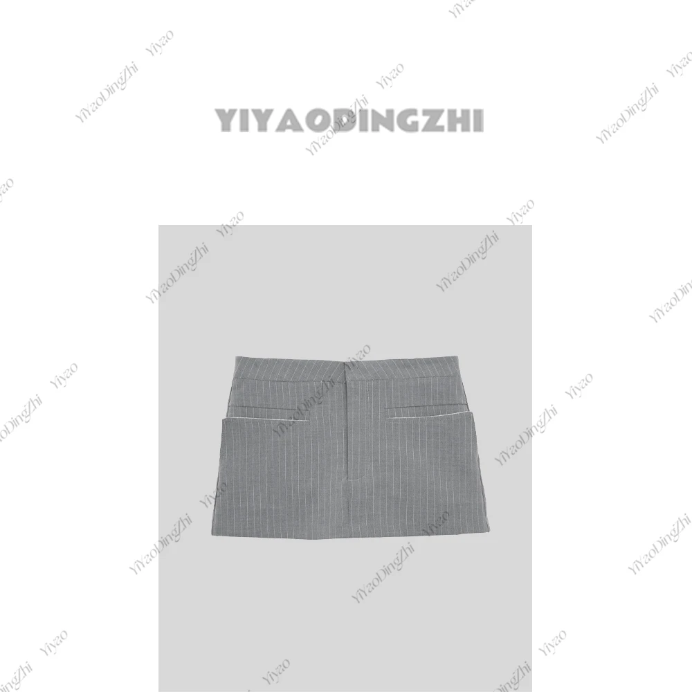 【亦瑶定制】牧歌/裤裙 夏季高端设计时尚休闲条纹半身裙5CKJJ9332