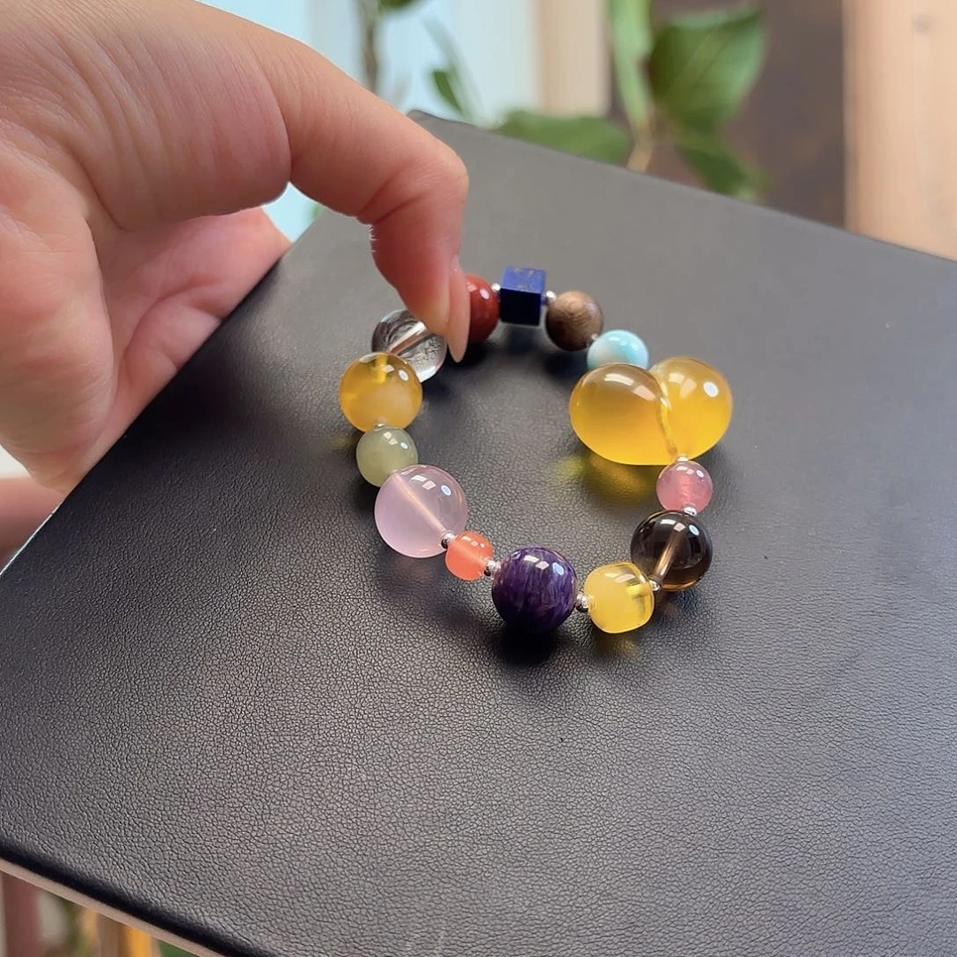 汉***家手链水晶银S925镶嵌设计款