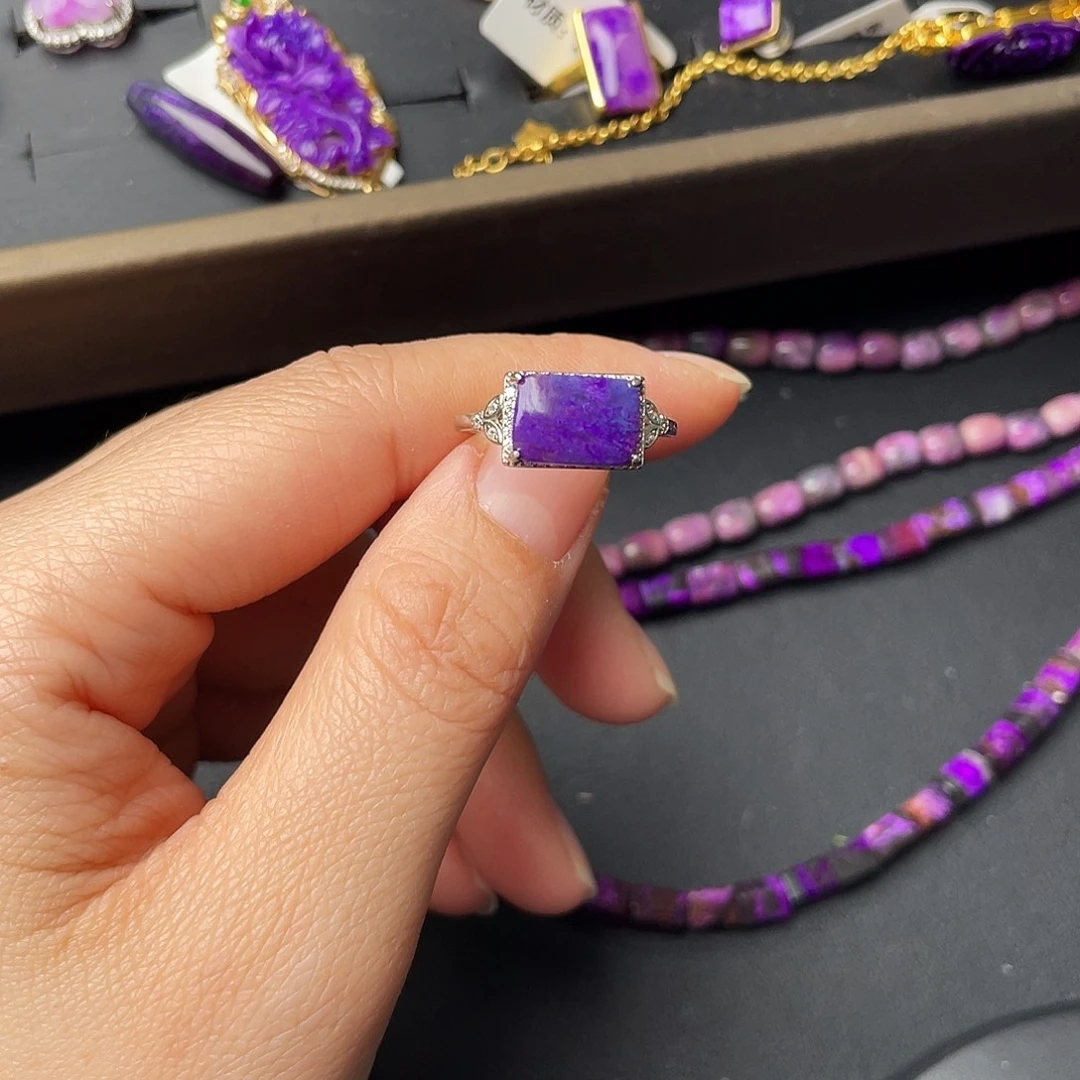 苏纪石（舒俱来）银S925镶嵌戒指