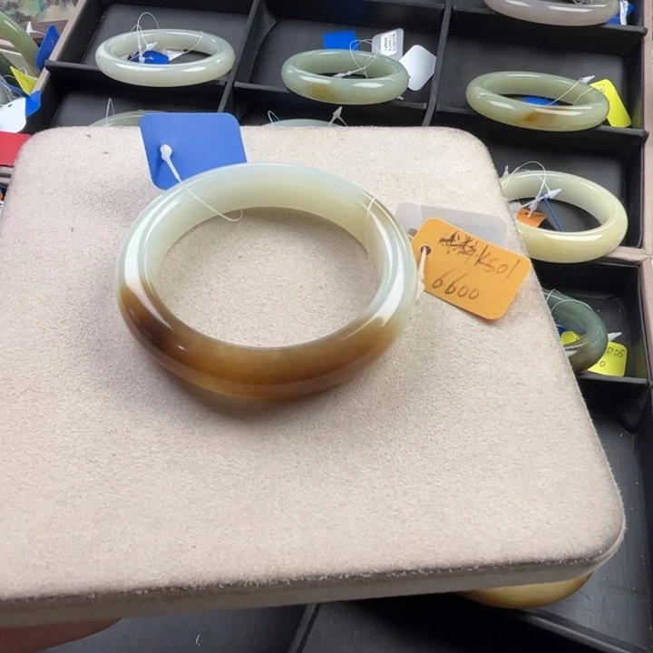 未镶嵌手镯和田玉玲珑美镯54.3