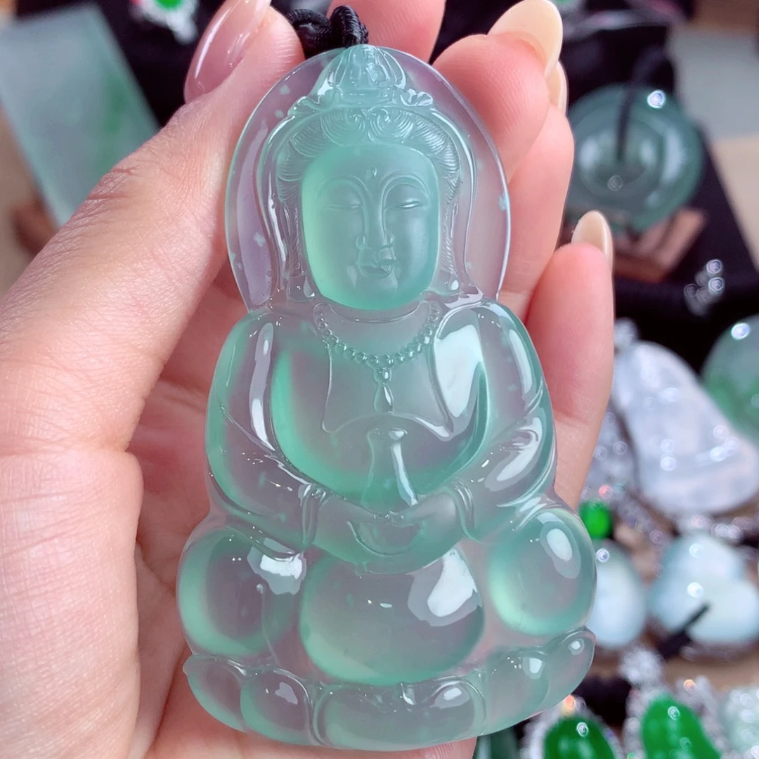 吊坠(不含链)18K金镶嵌翡翠定金10w总价咨询客服