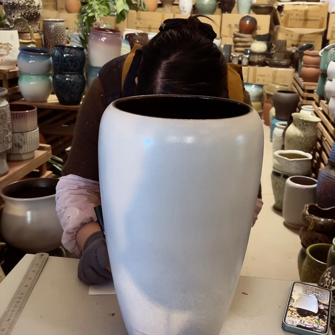 紫砂花盆高度38口径19