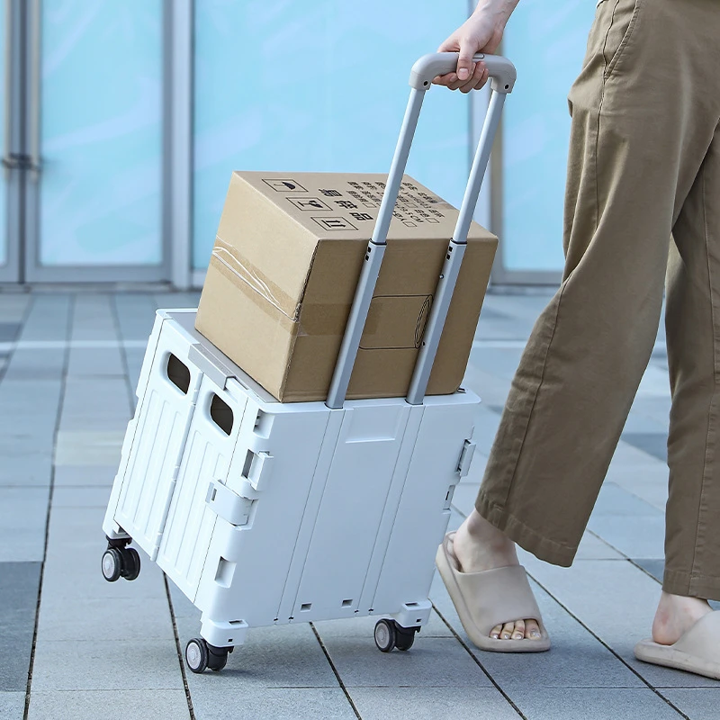 轻巧便携折叠车拉杆式爬楼购物车果蔬运输小拖车车载家用轻便储物