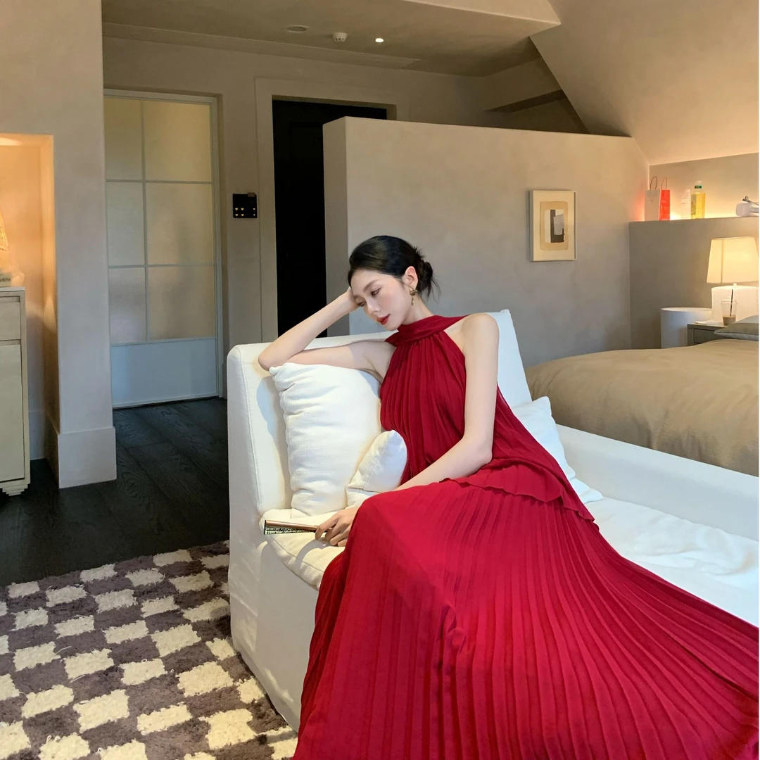 車車【伊犁蔷薇】设计师法式度假雪纺气质上衣显瘦半裙套装CC50041