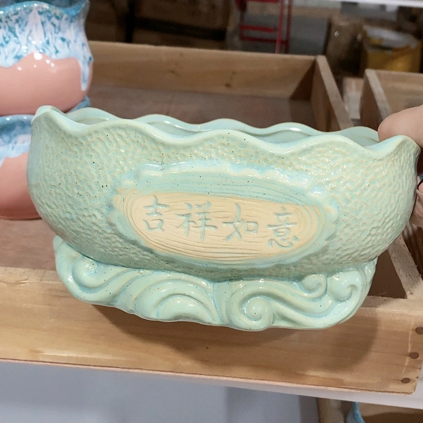 【闪购商品】红陶陶瓷花盆，多肉花盆