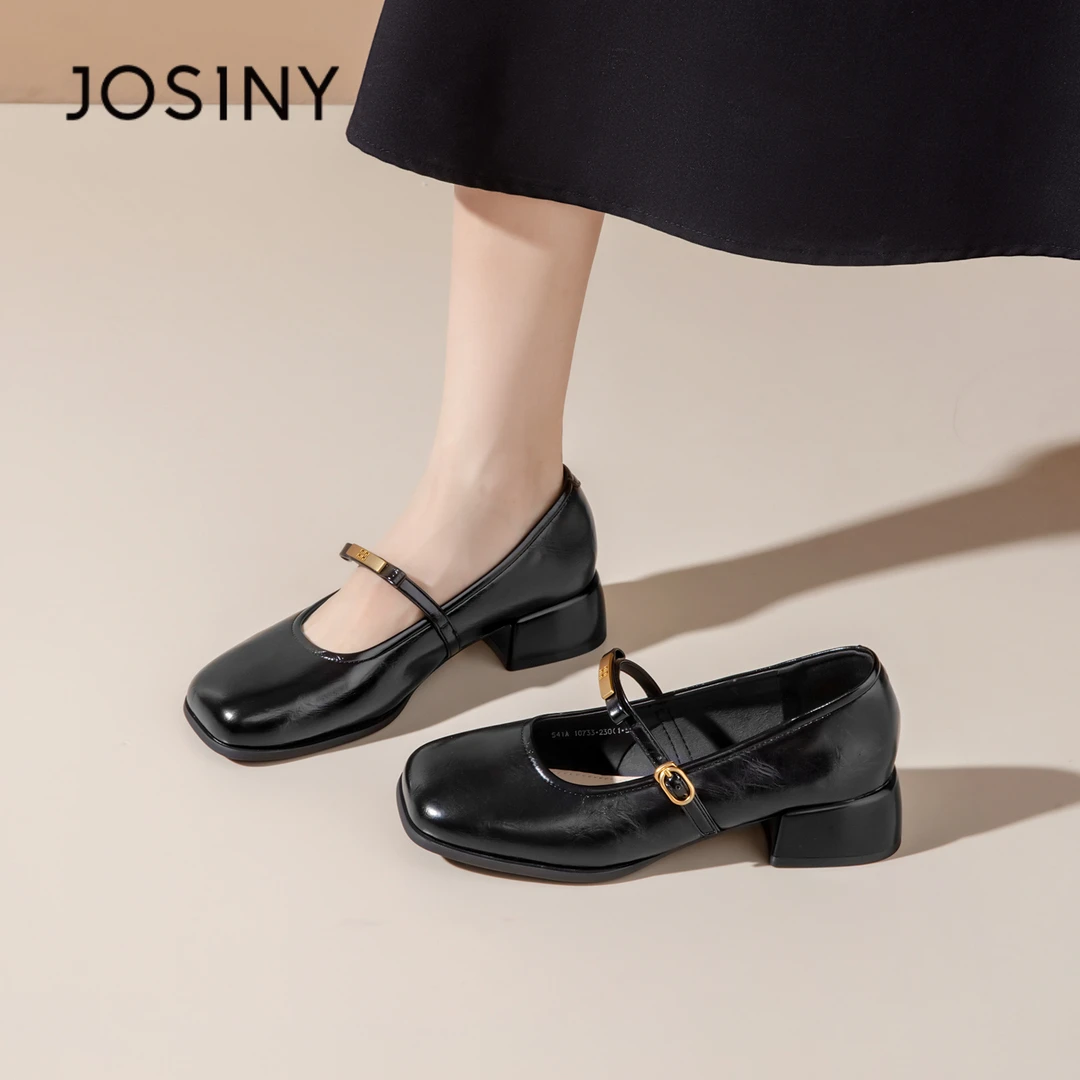 卓诗尼扣带单鞋女2025夏法式玛丽珍鞋软底不累脚小皮鞋541A10733