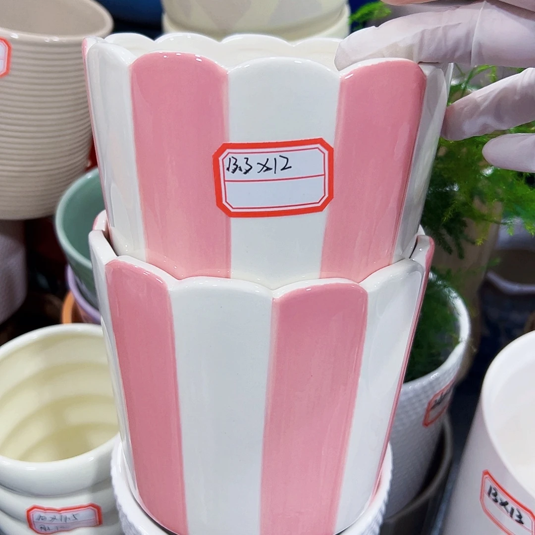 外贸尾单陶瓷花盆凑单10米包邮