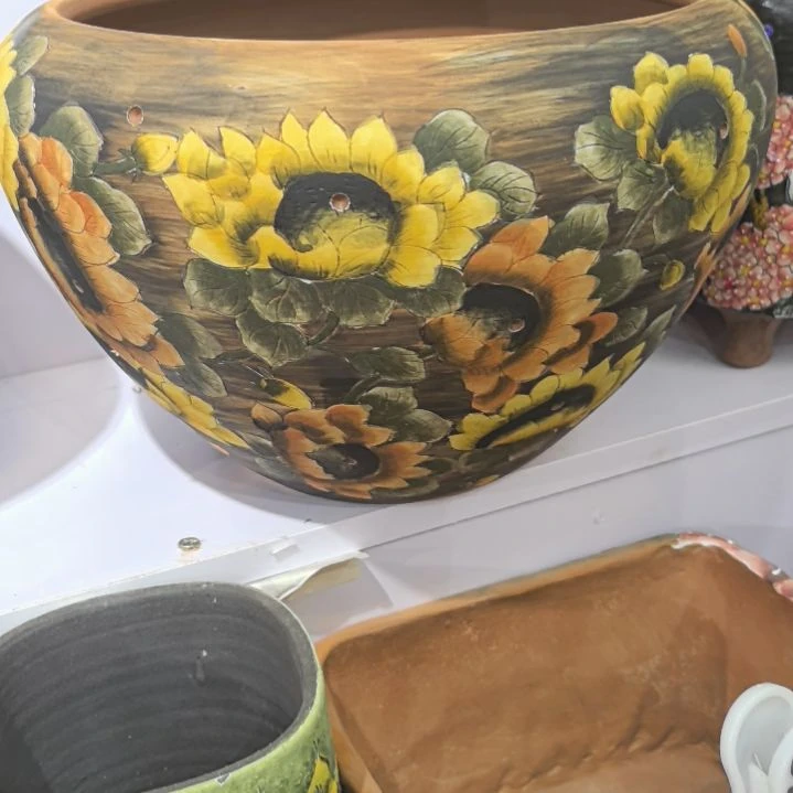 红泥花盆景德镇花盆