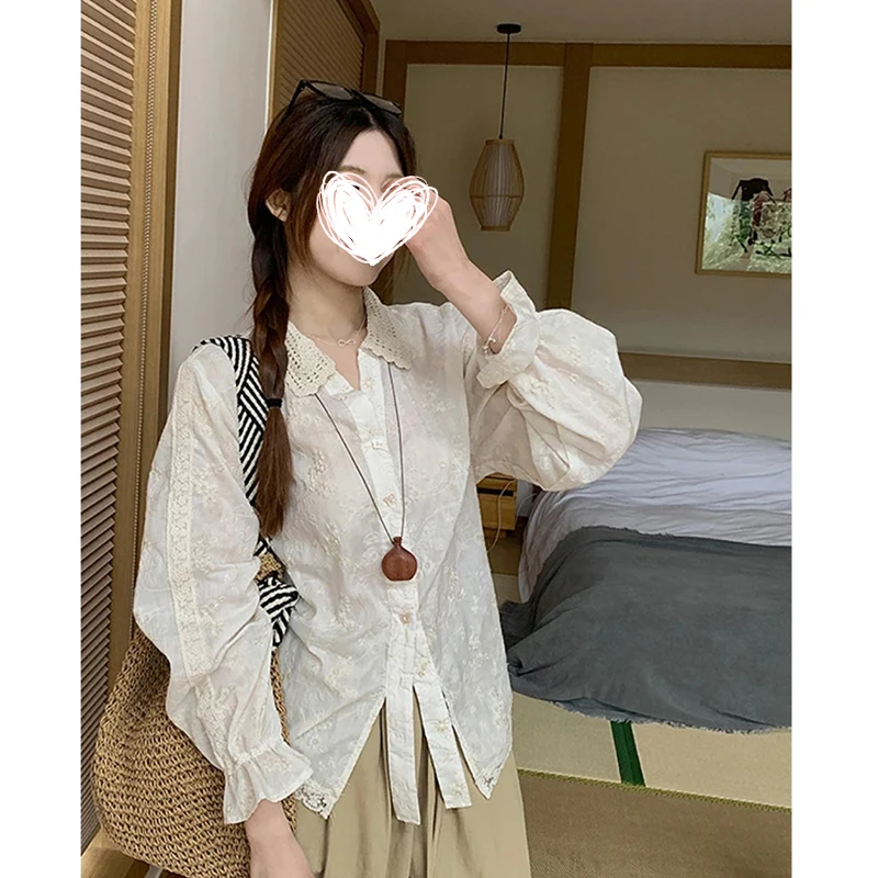 FRVXO重工提花POLO领衬衫不规则系带收腰上衣阔腿休闲裤套装