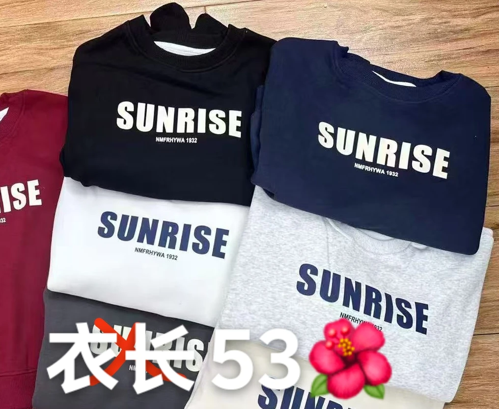 【艳子】606小个子 圆领宽松休闲加绒卫衣