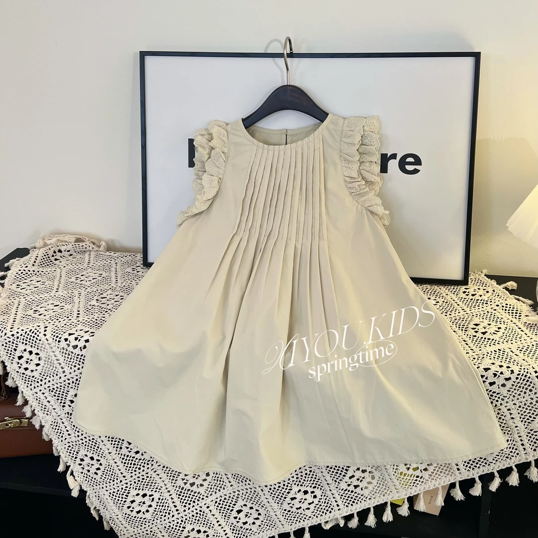 2025夏季女童新款韩版休闲无袖背心裙甜美棉布公主连衣裙25059