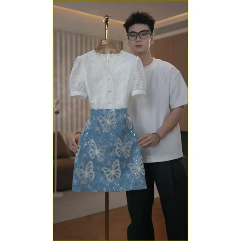 【古蔓诗福利款】2114夏季新款气质收腰短袖显瘦连衣裙