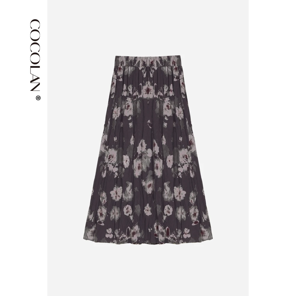 COCOLAN 【紫罗兰】2025春夏新款花色半裙QL3BQ757