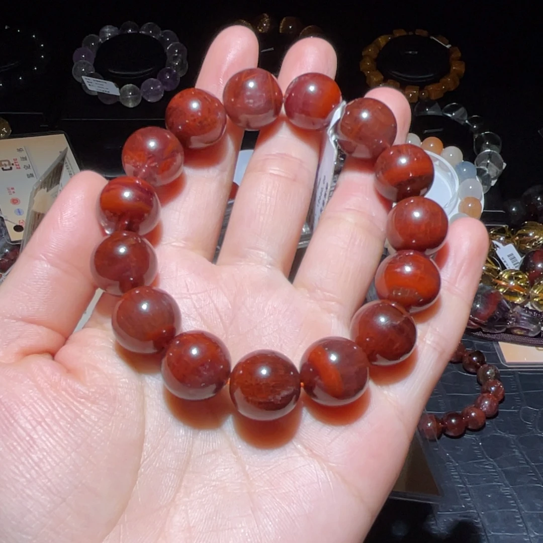 泽****未镶嵌手链水晶14mm极光23火麒麟