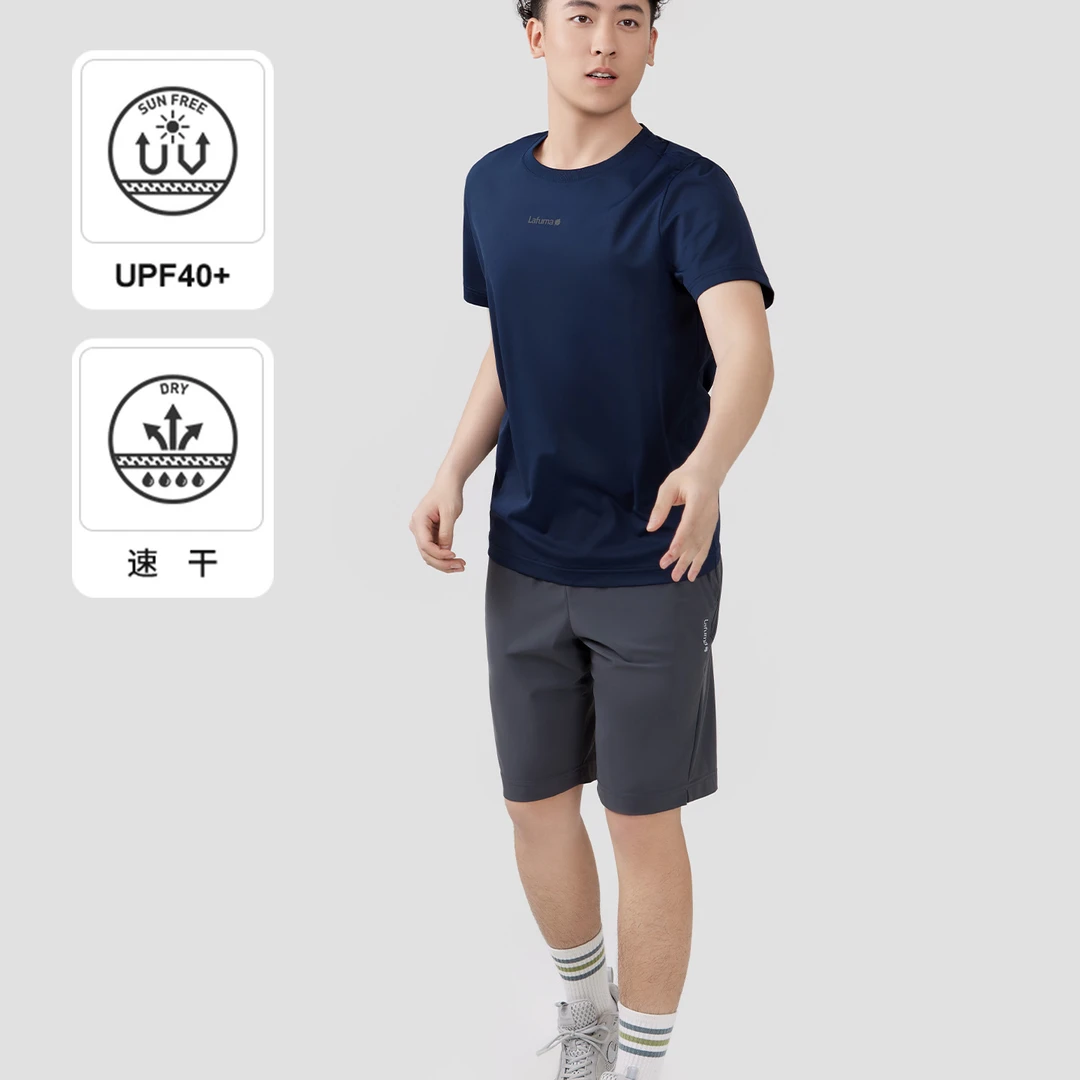 LAFUMA乐飞叶户外吸湿速干短袖T恤男防晒运动圆领上衣LMTS5BSXX
