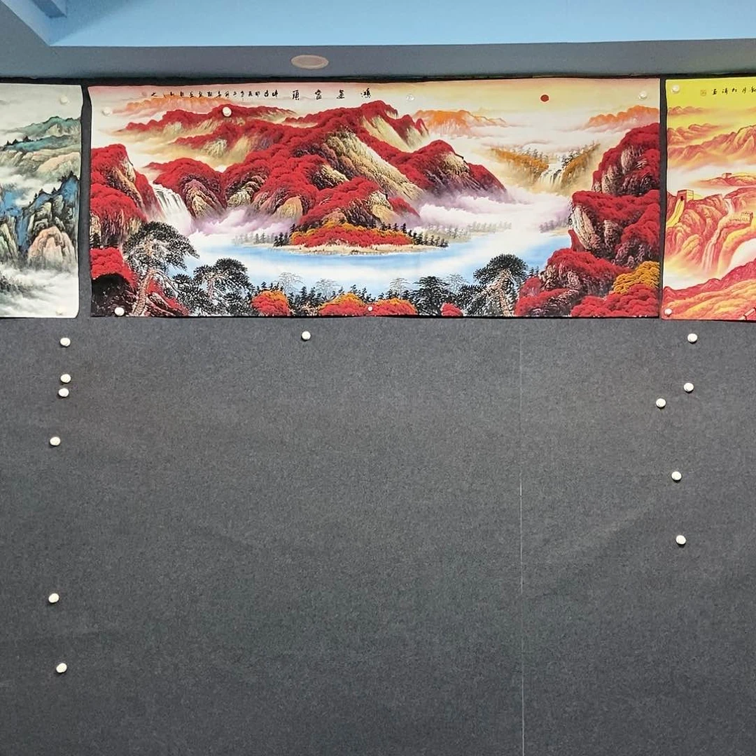 国画晨*婉小八尺山水一副