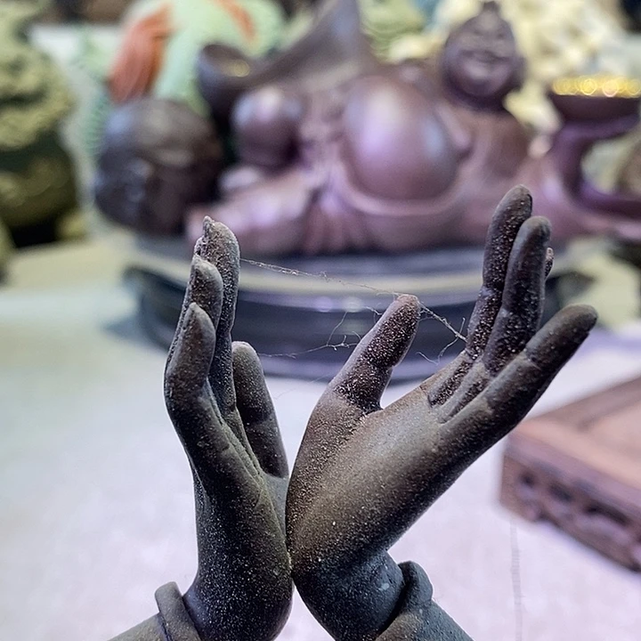 泥塑紫砂雕塑美女微瑕不退不换