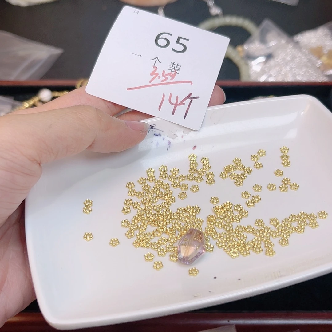 紫晶珠宝半成品银S925镀金镶嵌65