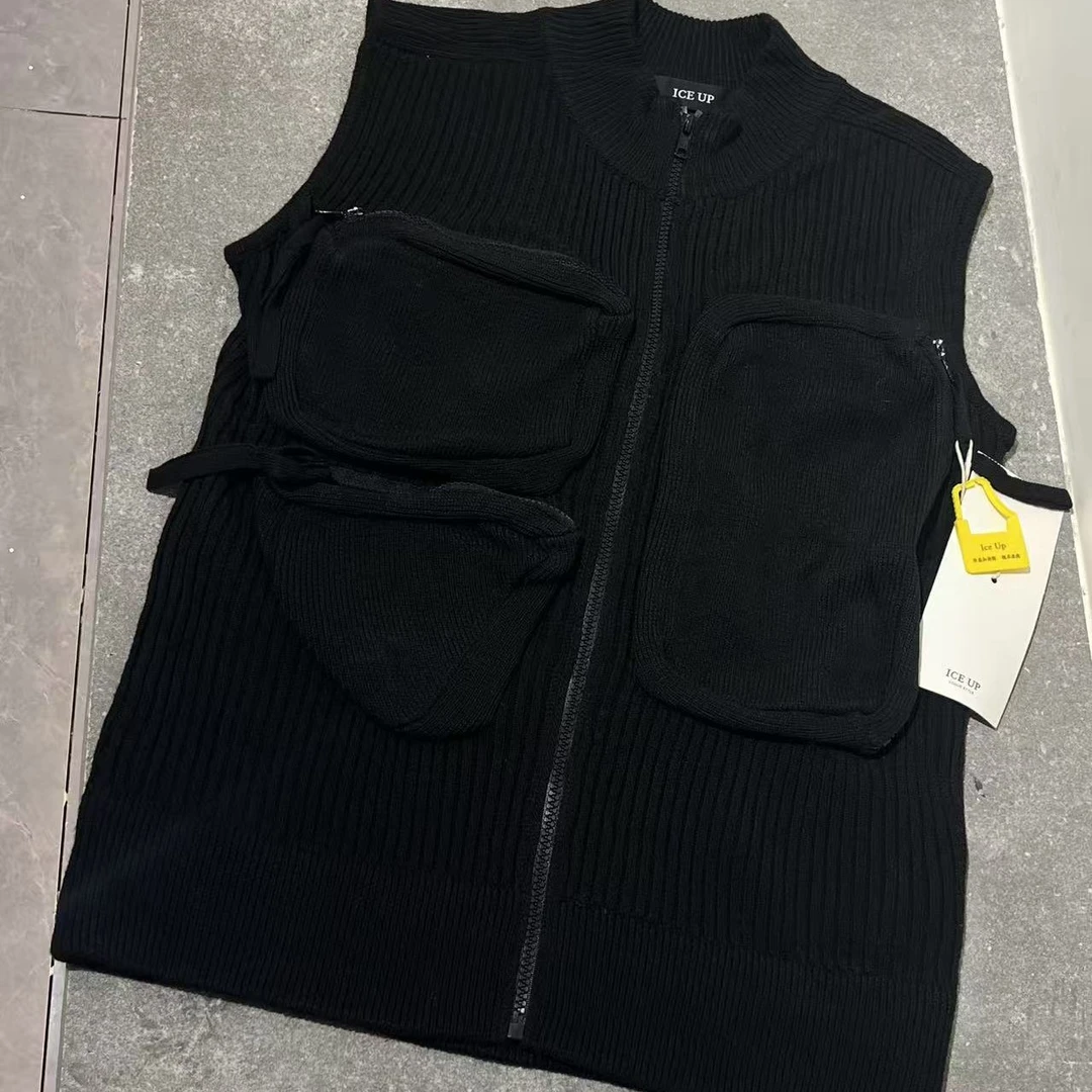 【ANN.G】L20405 原*厂工情侣款装口袋设计针织痞帅马甲背心外套