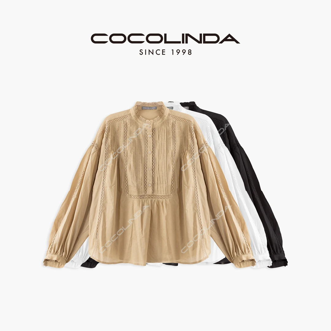 COCOLINDA | 100%棉三色镂空‘南法风情’上衣K3259