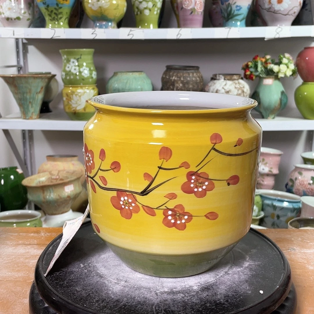 景德镇陶瓷花盆口15.5高20