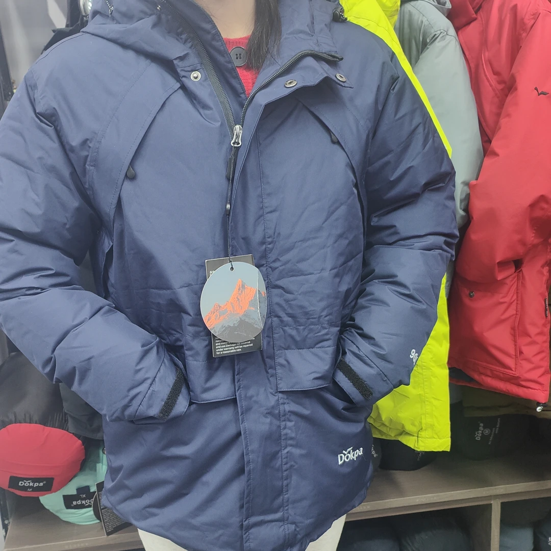 卓巴羽绒服单穿冲锋衣连帽