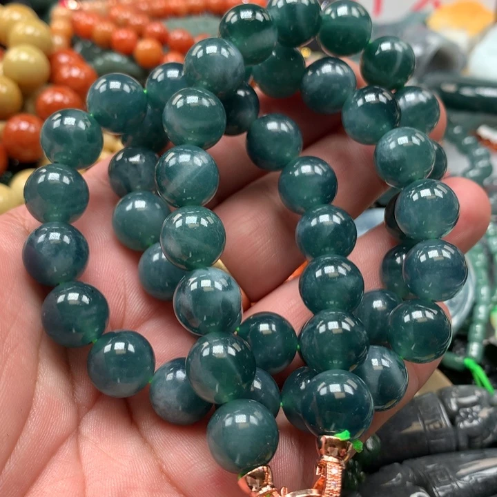 翡翠颈饰未镶嵌保真天然A货翡翠