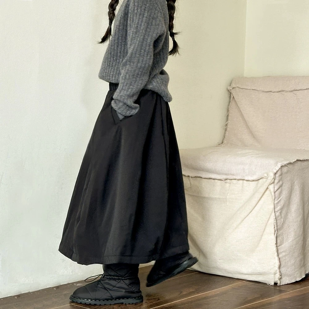 【XC243063】24秋冬新款百搭半身裙女显瘦黑色韩版气质西装裙时尚