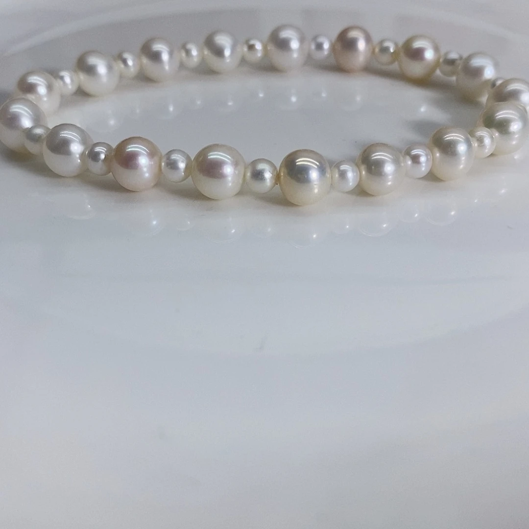 淡水珍珠手链银S925镶嵌