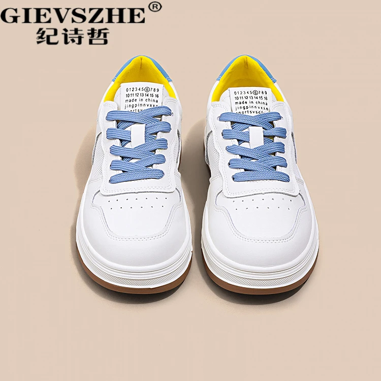 纪诗哲厚底增高网面透气小白鞋女夏季新款时尚百搭运动休闲板鞋