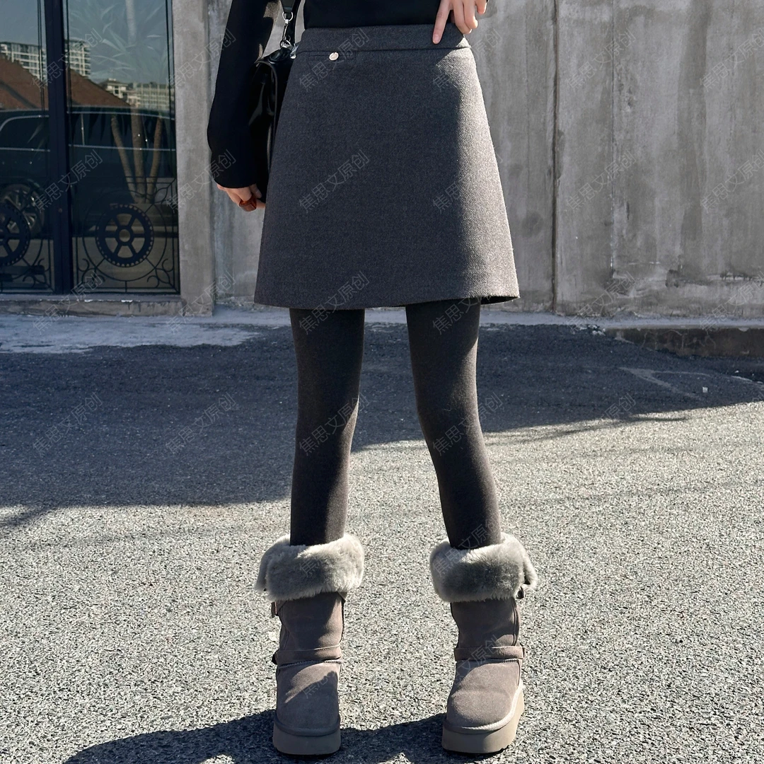 焦思文 冬季时尚洋气百搭显瘦A字短裙251130Y09