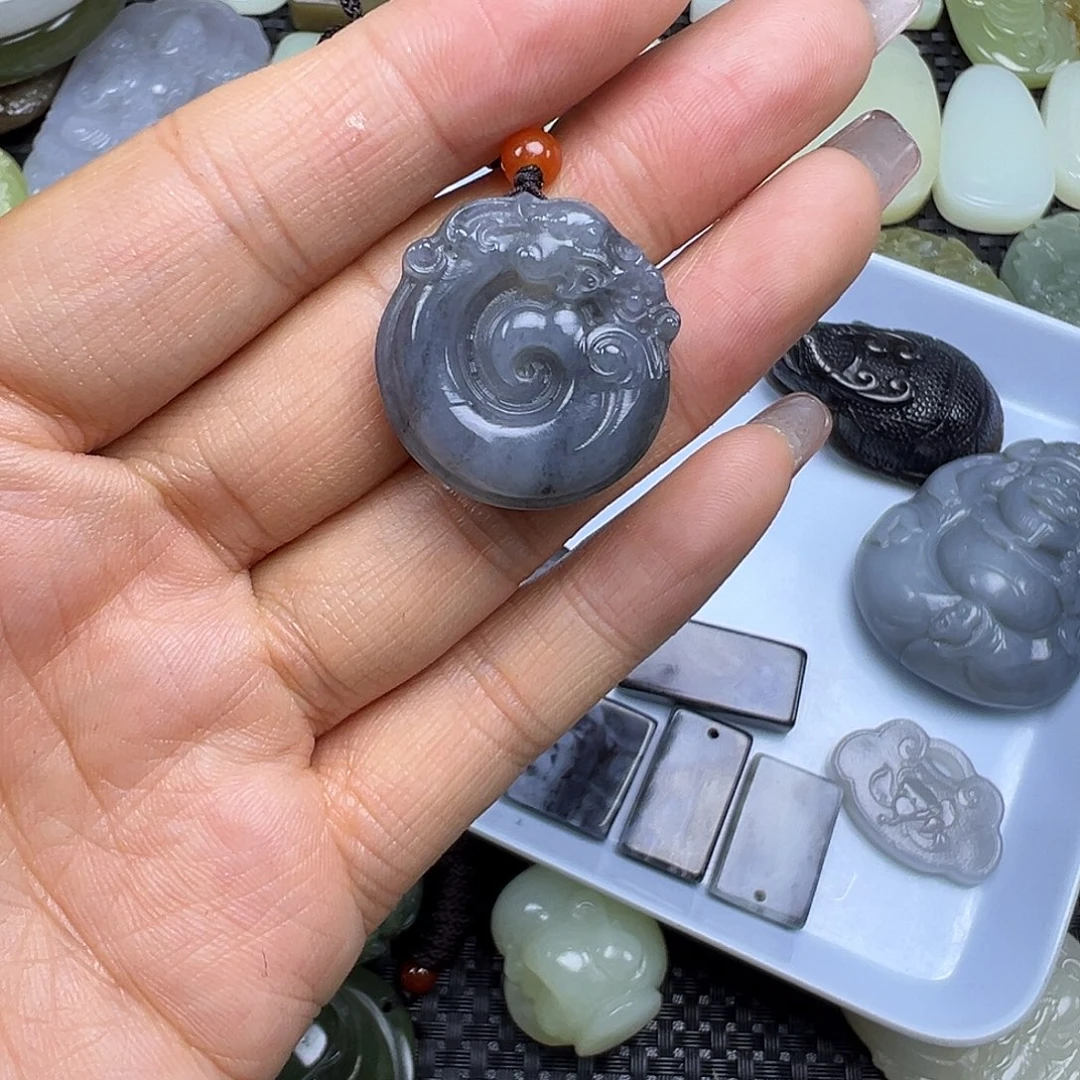 和田玉未镶嵌颈饰卡25