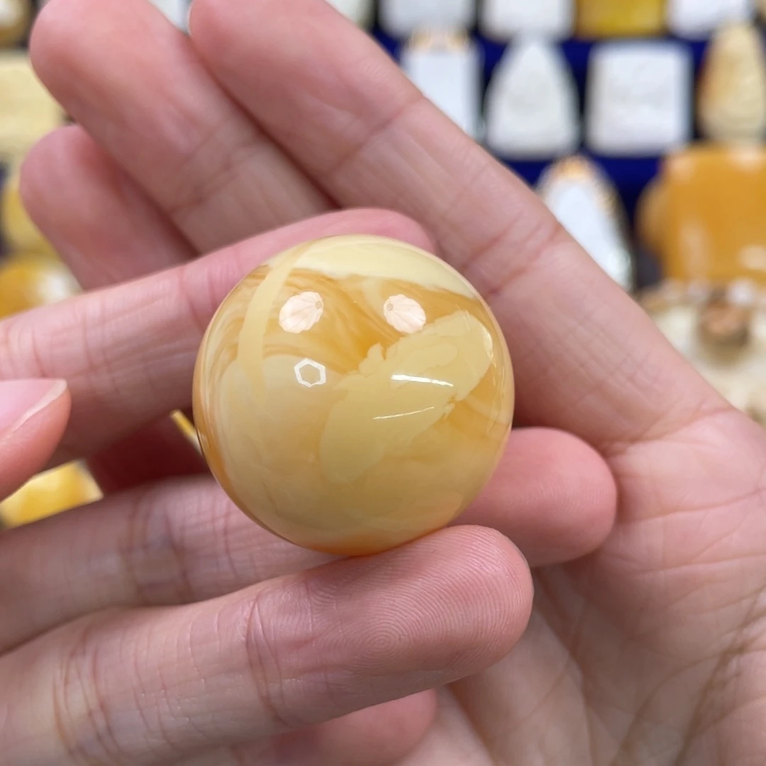 蜜蜡裸石未镶嵌琥珀蜜蜡珠子卡28.7mm