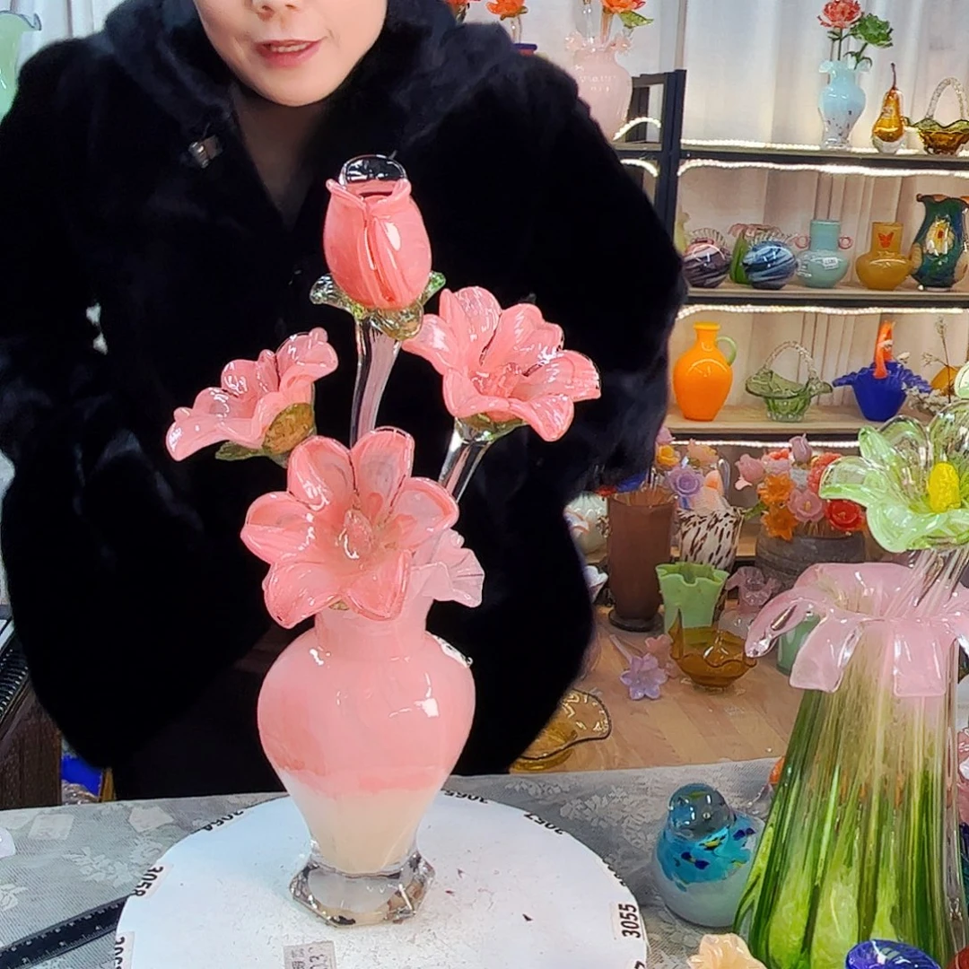 4花1瓶 福利家悦琉璃工艺品