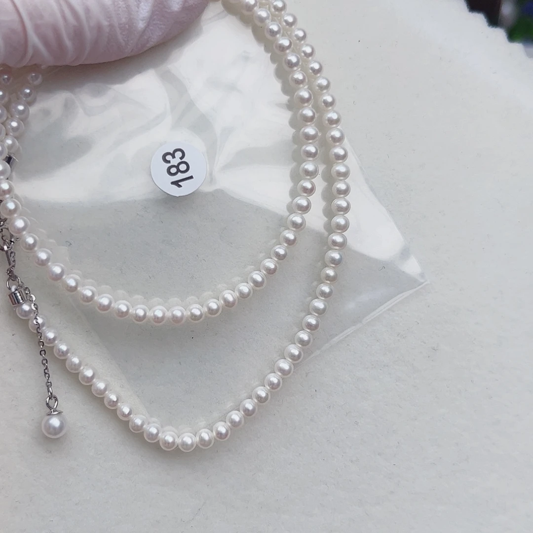 淡水珍珠银S925镶嵌颈饰