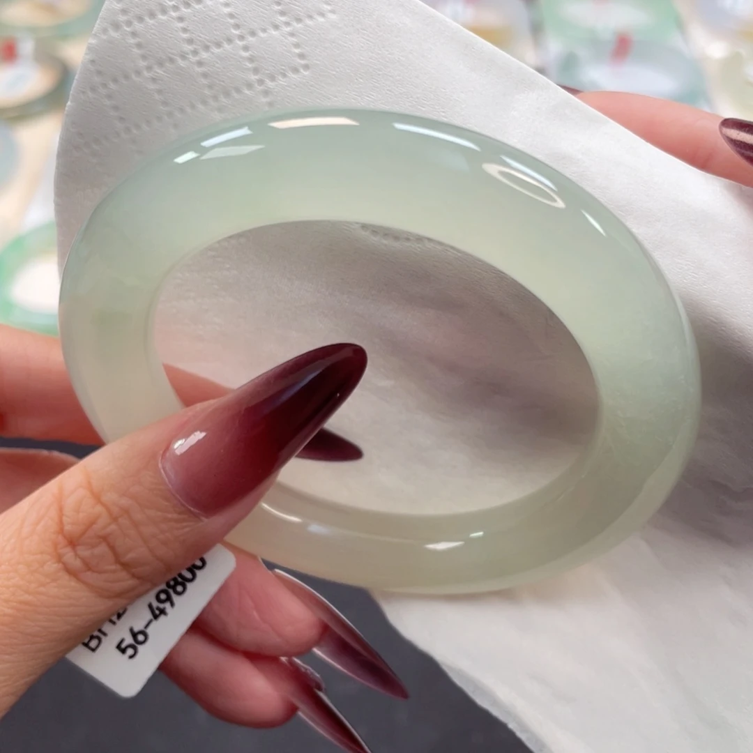 未镶嵌手镯翡翠32号56冰糖雪梨胖圆