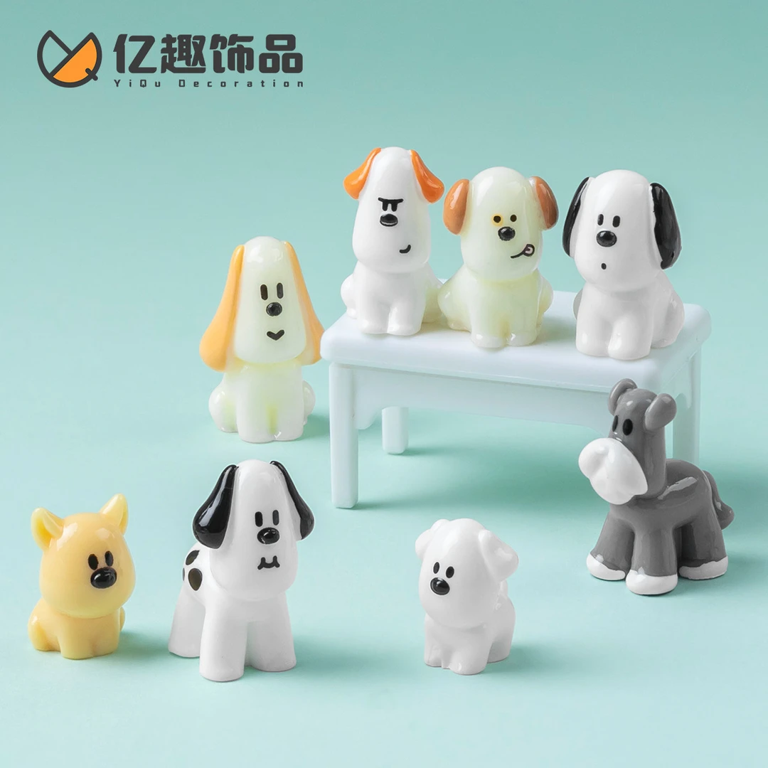 【对对碰】小鼻嘎小狗  树脂可爱创意小摆件