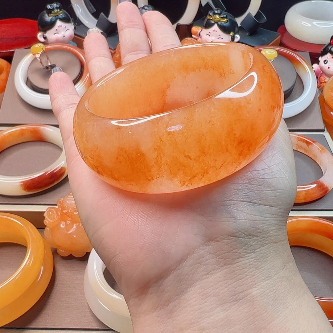念***乐石英质玉（黄龙玉）未镶嵌手镯包容福利60.8