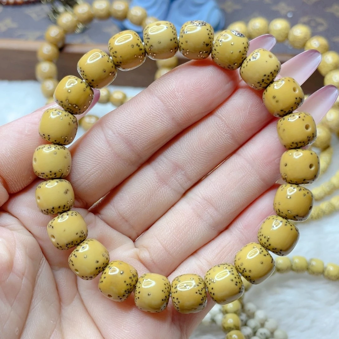 星月菩提吊坠原生态顺白贯穿通体大留白卡10.5