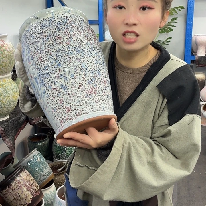 19×30 -粗陶花盆有孔-买买买