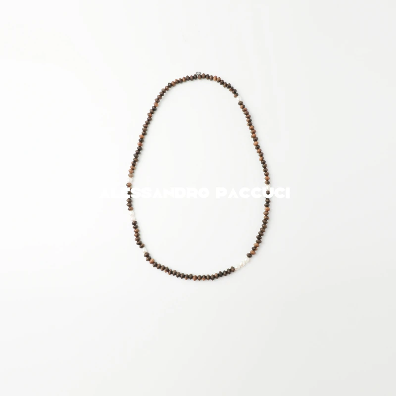 吊坠925银木质 AP洛哥44134EX【松风暮语项链】手工串珠时尚项链