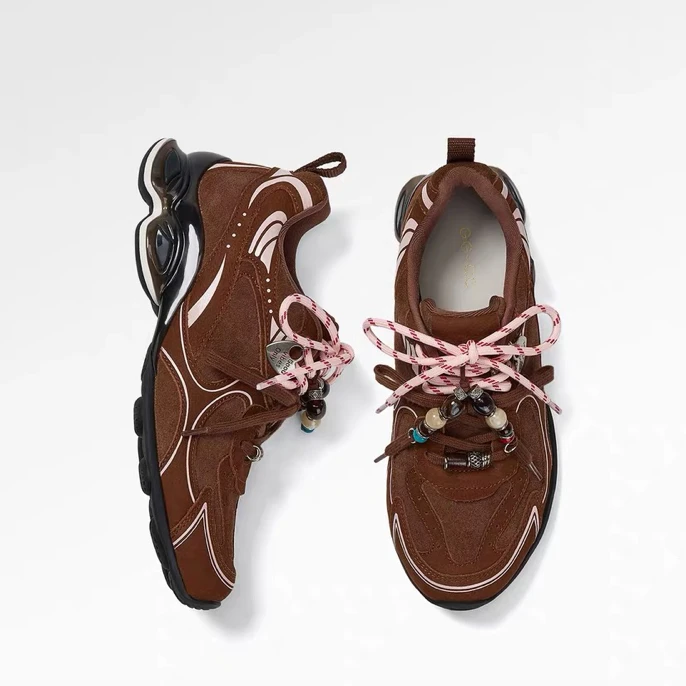 【陨铁肉桂】GGCC2025秋季新款美拉德涡轮复古老爹鞋女厚底德训鞋